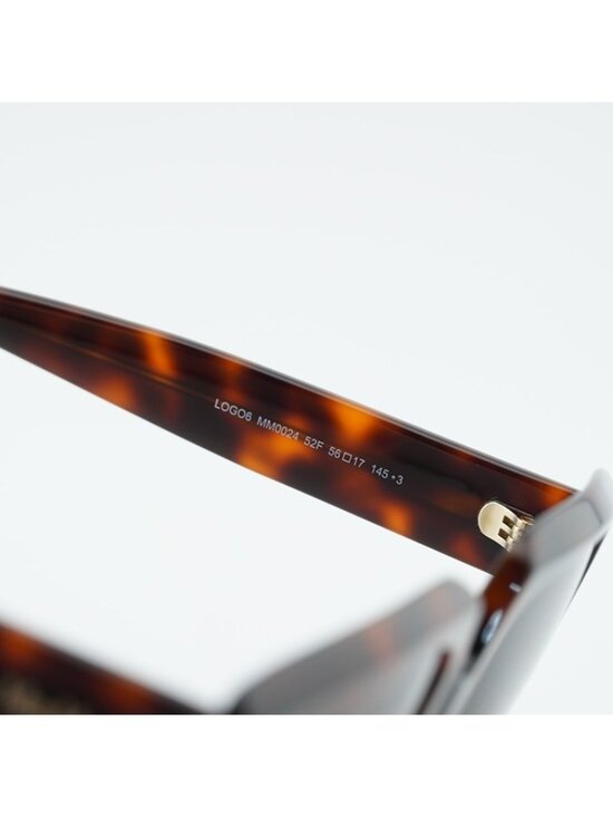 Max Mara MM0024 52F Sunglasses Havana Square Frame, Brown Gradient Lenses main image 5
